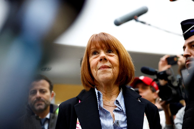 Gisèle Pelicot arrives with her lawyers for the hearing in Avignon, France.