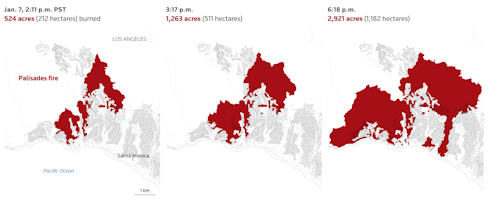 How the wildfires spread