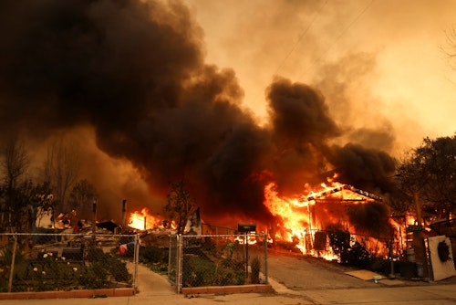 Debris and destruction in the LA area
