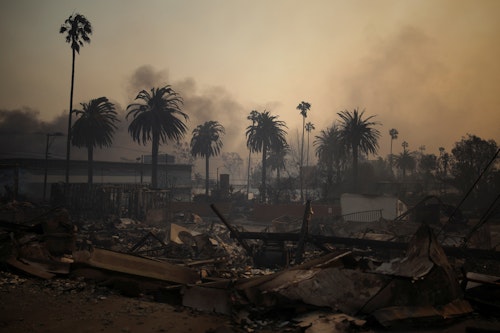 Debris and destruction in the LA area