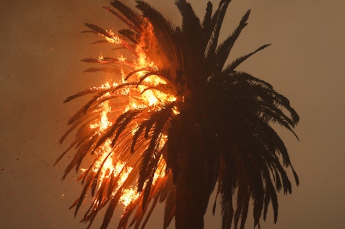 Debris and destruction in the LA area