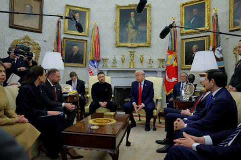 ترامپ و زلنسکی در دفتر بیضی