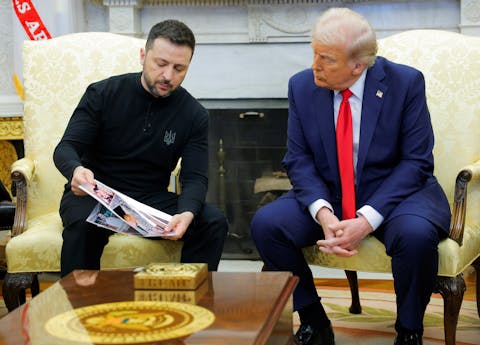 ترامپ و زلنسکی در دفتر بیضی