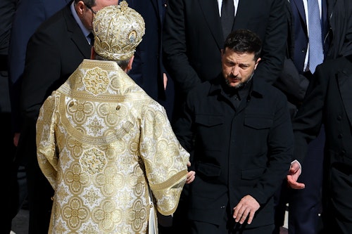 Ukrainian President Volodymyr Zelenskiy has arrived