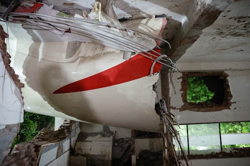 Fotos: Restos no local do acidente