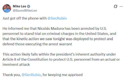 Senador americano diz que Rubio lhe disse para Maduro ser julgado nos EUA