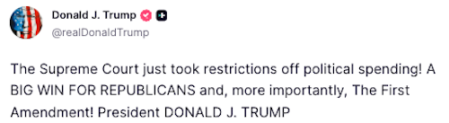 Trump celebrates the two rulings that went his way